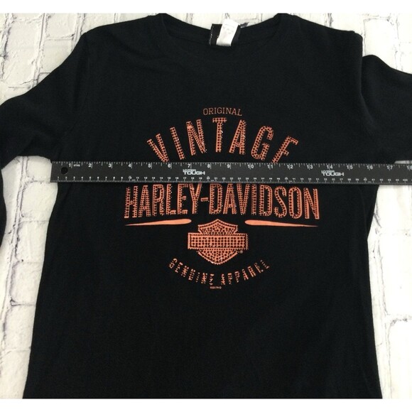 Harley-Davidson Shirt Top Women’s Size Large Black Orange Richmond Va Vintage - Picture 9 of 12